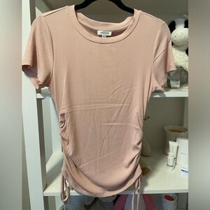 Mittoshop Blush Ribbed Knit Top